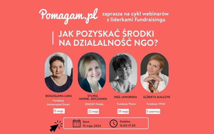 Wpis Fundraising dla NGO - zapraszamy na cykl bezpłatnych webinarów z liderkami fundraisingu - miniaturka zdjęcia
