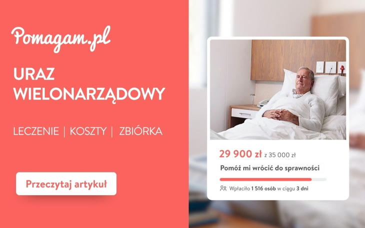 Uraz wielonarządowy: koszty leczenia, sprzętu i opieki - kosztorys 2026