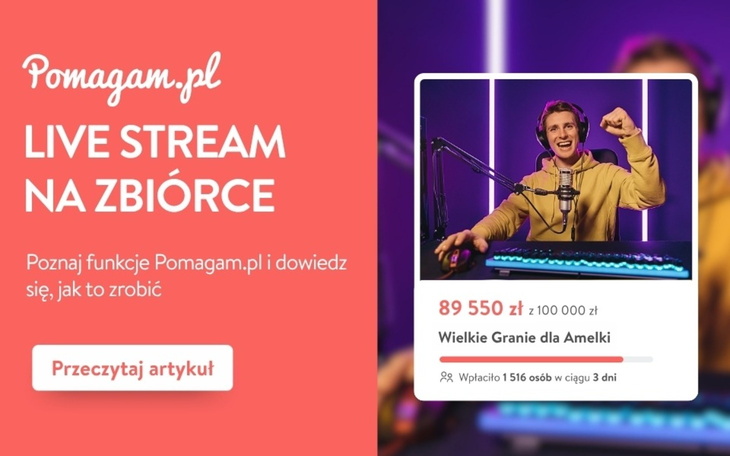 Zrób live stream dla zbiórki pieniędzy online z Pomagam.pl krok po kroku