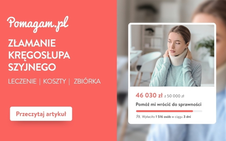 Złamanie kręgosłupa szyjnego – koszty leczenia i życia z urazem – kosztorys 2026
