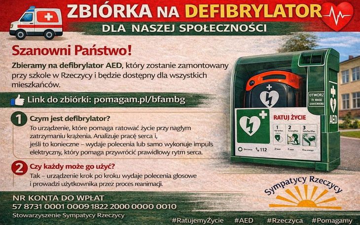 Zbiórka AED - razem ratujemy życie! - zdjęcie główne