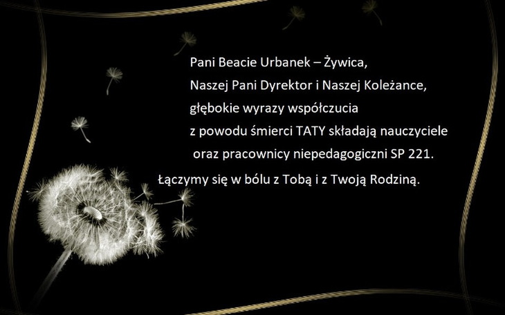Zbiórka KONDOLENCJE dla Pani Dyrektor - zdjęcie główne