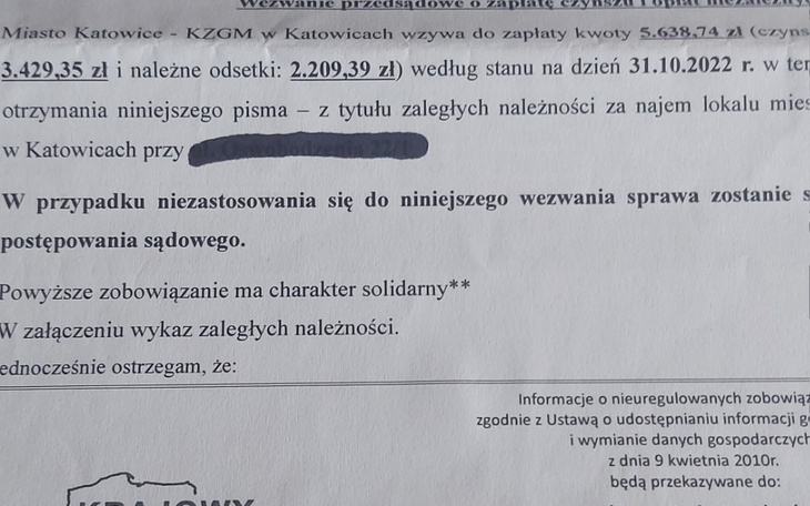 Zbiórka Opłaty ,zadłużenie...i jedzenie - zdjęcie główne