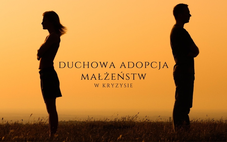 Silhouette pary w kryzysie, symbolizująca duchową adopcję.