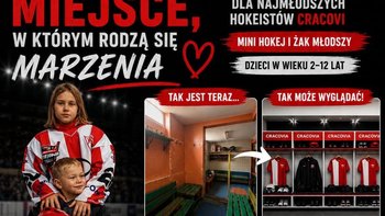 Zbiórka Nowa szatnia dla dzieciaków z Akademii Hokejowej Cracovii - miniaturka zdjęcia