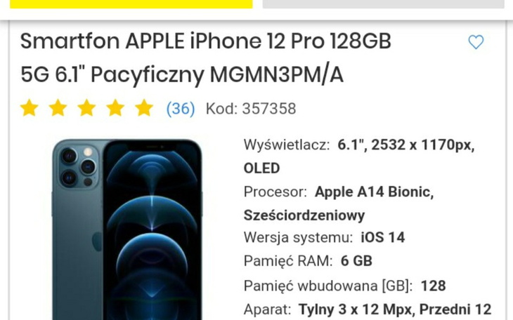 Zbiórka Zbieram na Iphone 12 Pro - zdjęcie główne