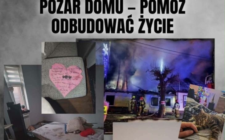 Pożar domu - apel o pomoc w odbudowie życia.