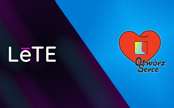 Logo projektu 'Otwórz Serce' na kolorowym tle.