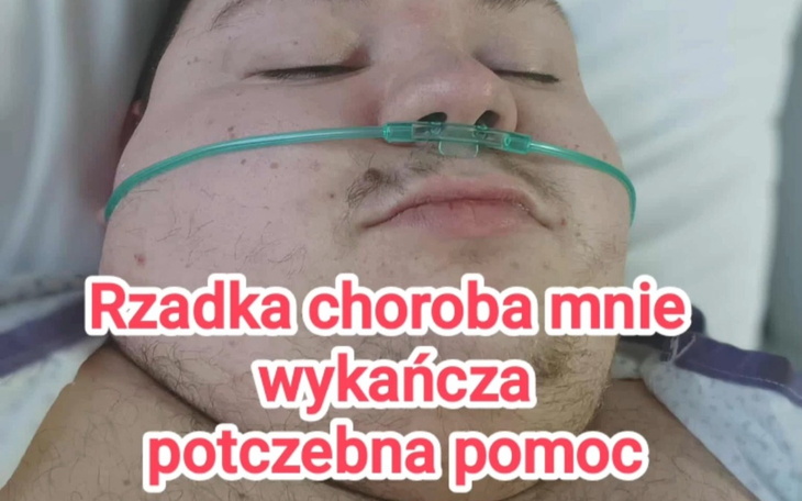 Mężczyzna z rzadką chorobą, potrzebujący wsparcia.