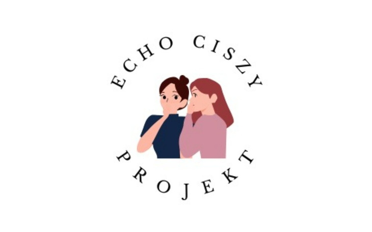 Logo projektu Echo Ciszy z dwiema postaciami.