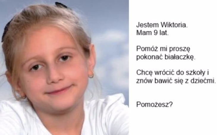 Zbiórka Wiktoria ma białaczkę. Pomożesz? - zdjęcie główne