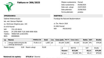 Zbiórka Faktura Lipiec - miniaturka zdjęcia