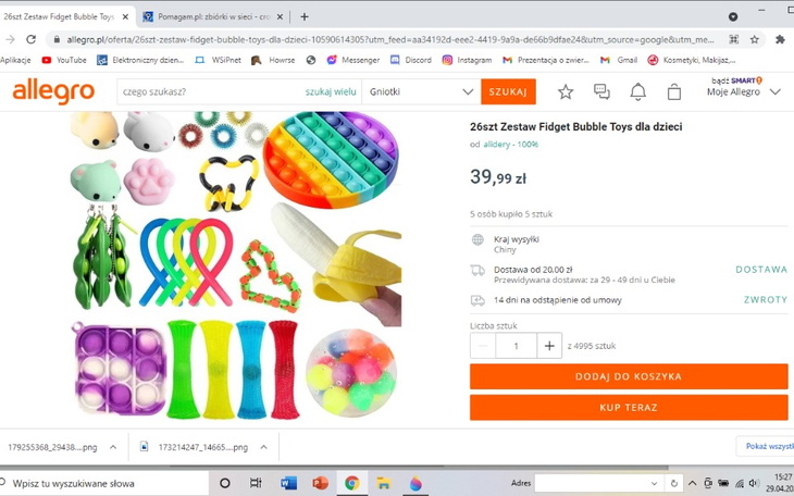 Zbiórka na mój wymarzony fidget toys - zdjęcie główne
