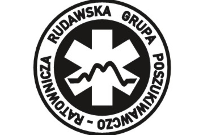 Logo grupy poszukiwawczej z symbolem medycznym.