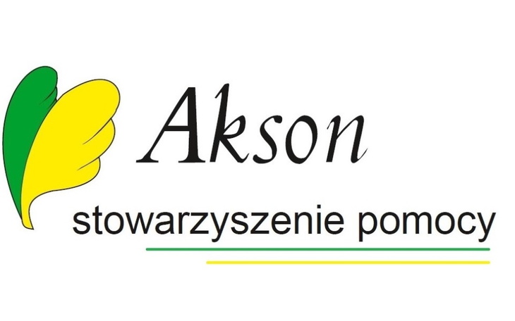 Logo stowarzyszenia Akson, symbolizujące wsparcie i pomoc.