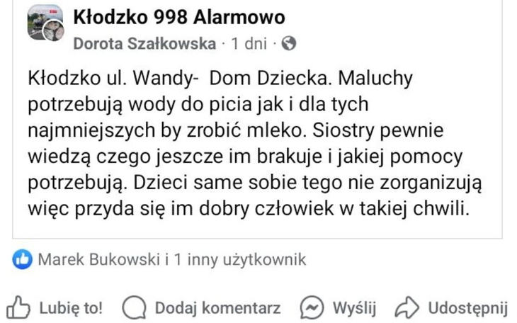 Zbiórka Zbiórka dla dzieci na wodę,mleko - zdjęcie główne