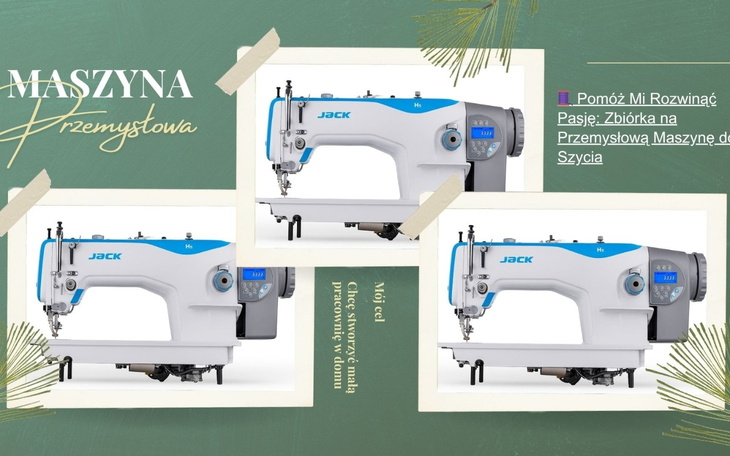 Maszyna do szycia w nowoczesnym designie na kolorowym tle.