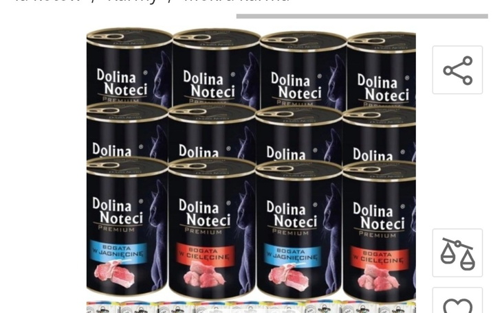 Zestaw puszek karmy dla psów Dolina Noteci, różne smaki.