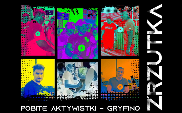 Kolorowy kolaż z aktywistami, z różnymi efektami graficznymi.