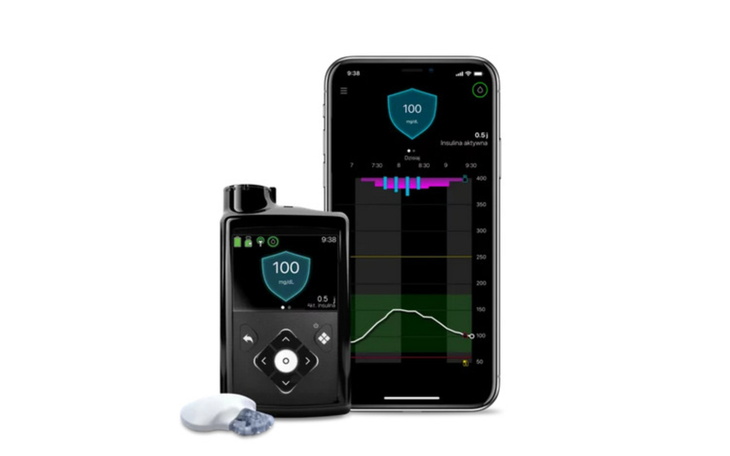 Urządzenie do monitorowania poziomu insuliny z aplikacją.