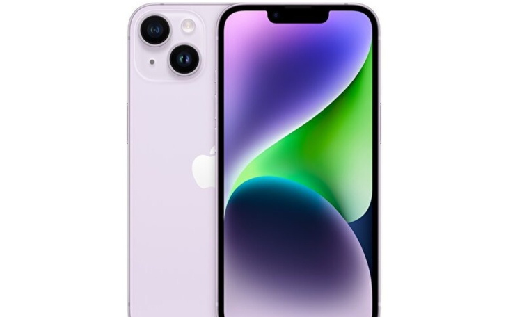 Nowy telefon iPhone w kolorze fioletowym.