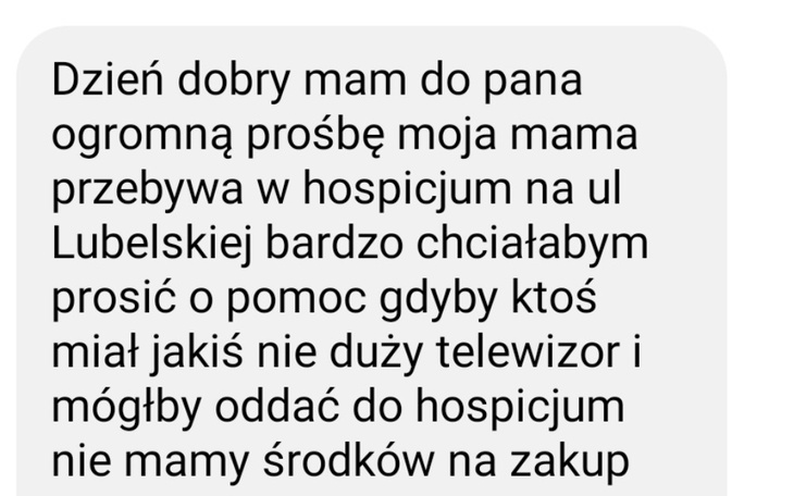 Zbiórka Telewizor do Hospicjum - zdjęcie główne