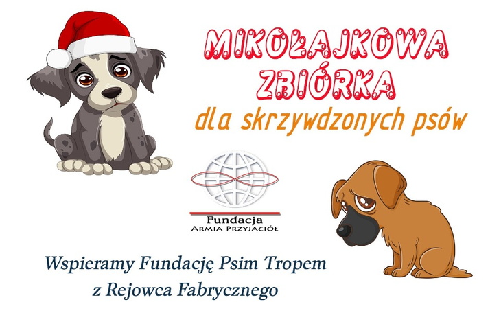 Zbiórka Mikołajkowa zbiórka dla psów - zdjęcie główne