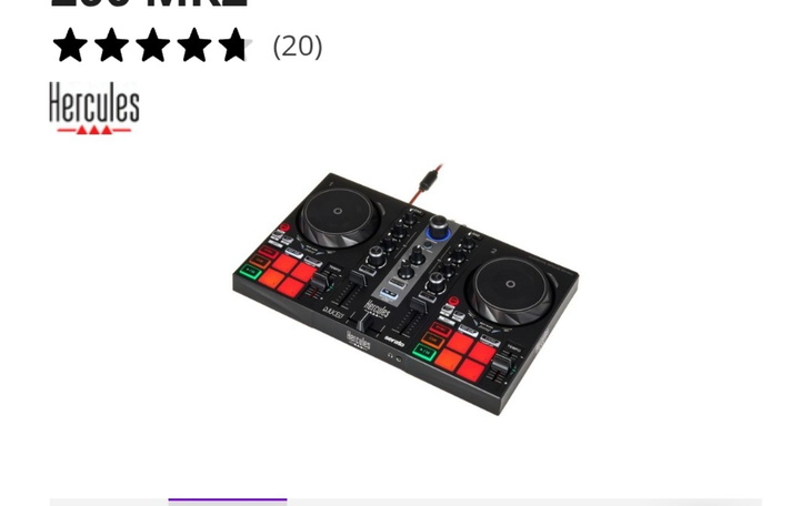 Mikser DJ-ski z kontrolerami i przyciskami.
