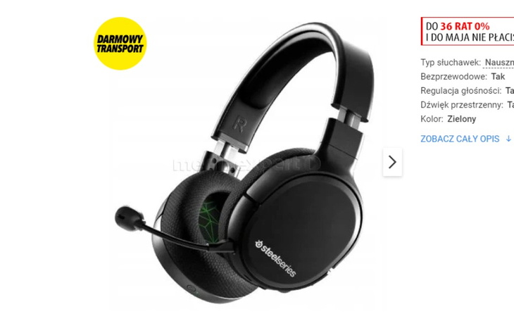 Zbiórka Na Słuchawki STEELSERIES Arctis1 - zdjęcie główne
