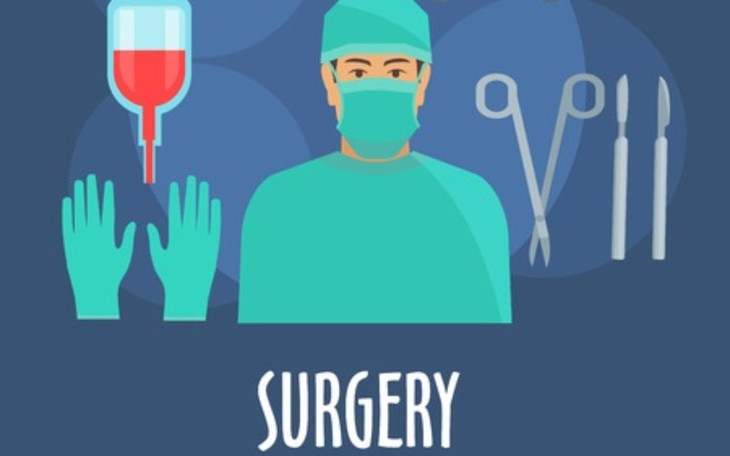 Ilustracja przedstawiająca lekarza w trakcie operacji.