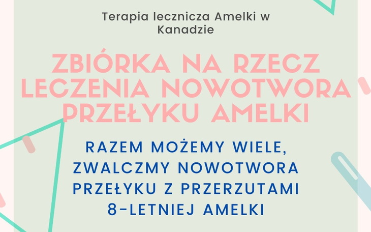 Zbiórka Zbiórka na terapię dla Amelki - zdjęcie główne