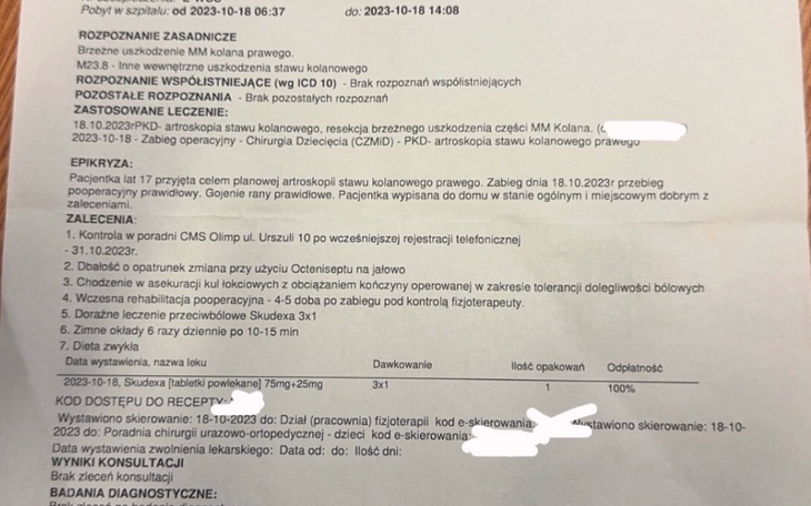 Zbiórka Zastrzyki i rehabilitacja - zdjęcie główne