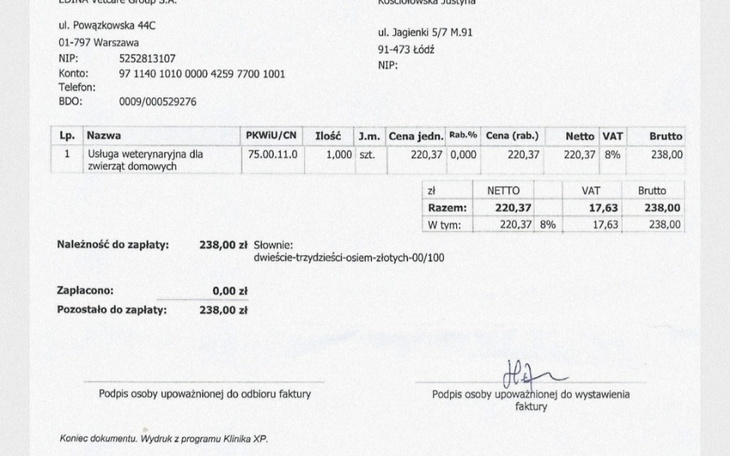 Zbiórka Diagnostyka i leczenie Nero/Sasz - zdjęcie główne