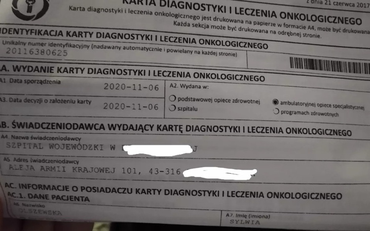 Zbiórka Na leczenie nowotworu i życie - zdjęcie główne