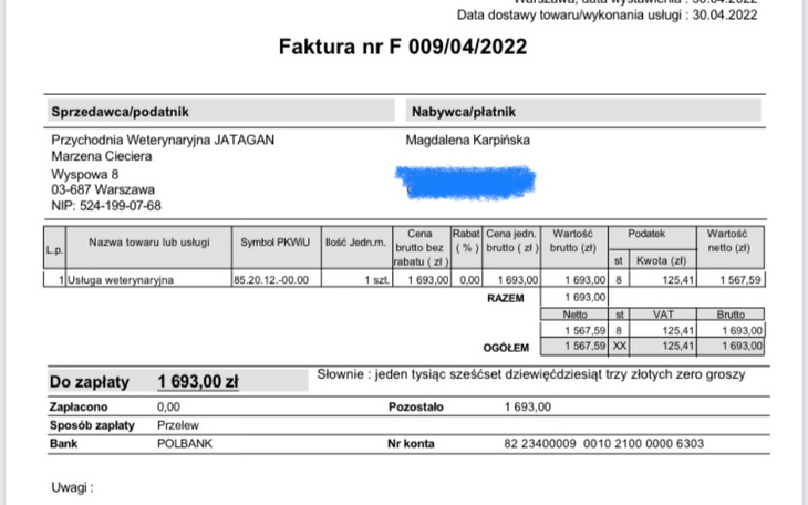 Zbiórka FakturyZaRatowanieKociaków - zdjęcie główne