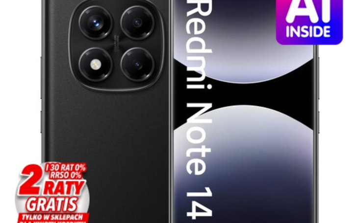Smartfon Redmi Note 14 z promocją.