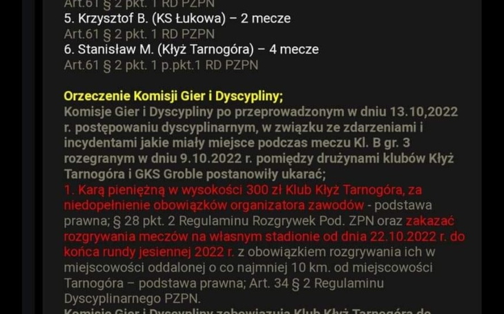 Zbiórka UKS Kłyż Tarnogora - zdjęcie główne