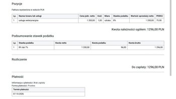 Zbiórka Następna faktura od weterynarza - miniaturka zdjęcia