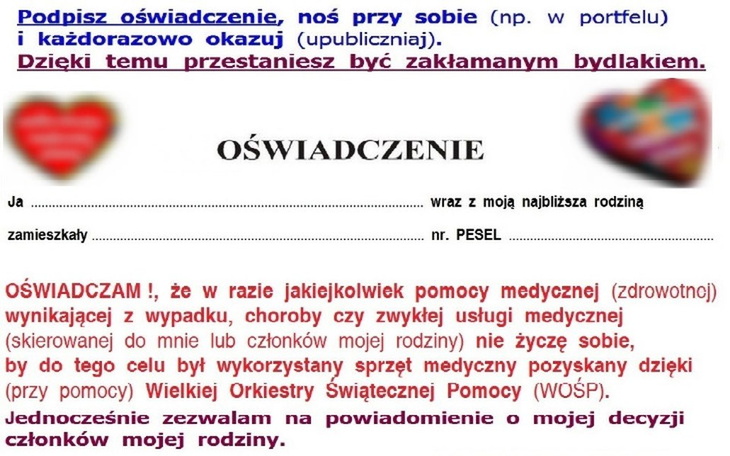 Zbiórka WOŚP Dobroczynność BEZ PROWIZJI - zdjęcie główne