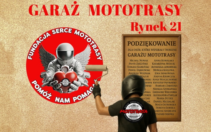 Logo Fundacji Serce Mototrasy z podziękowaniami.