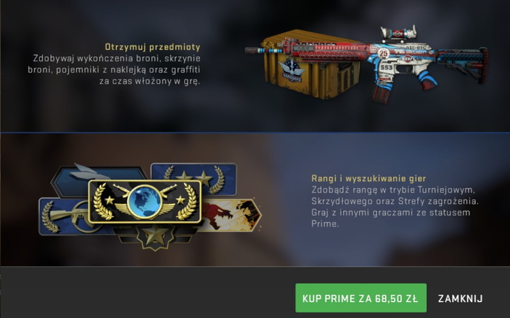 Zbiórka Na cs go Prime - zdjęcie główne