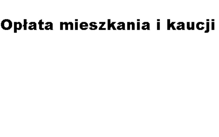 Zbiórka Opłaty Mieszkania kaucja - zdjęcie główne