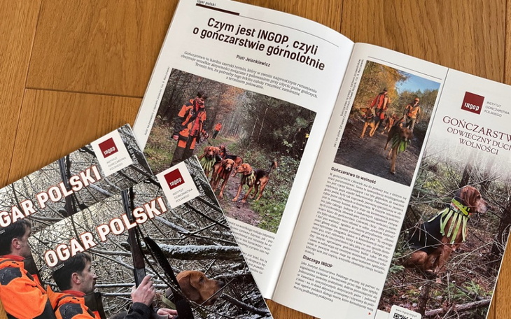 Czasopismo o myślistwie z ilustracjami i artykułami.