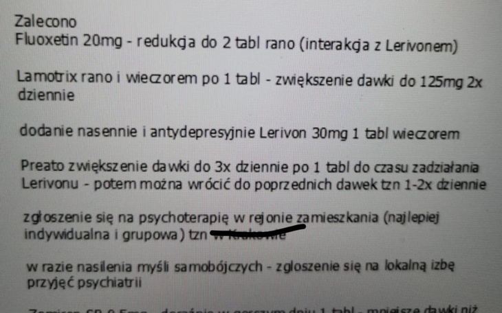 Zbiórka leki na depresję dla studenta - zdjęcie główne