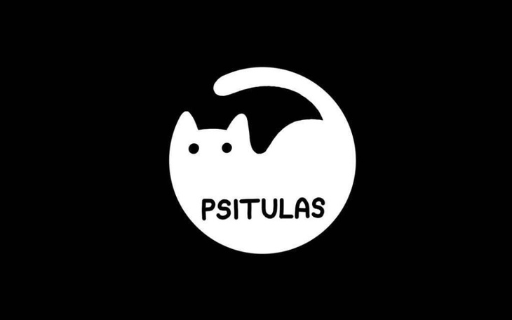 Logo przedstawiające kota na czarnym tle.