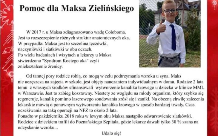 Zbiórka Pomoc dla Maksa Zielińskiego - zdjęcie główne