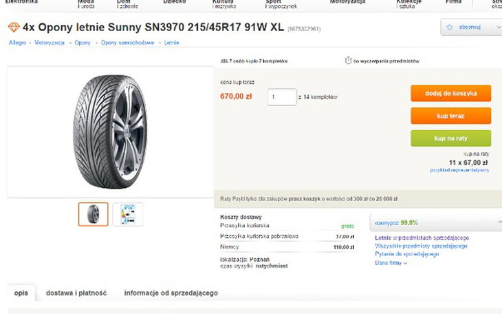 Zbiórka Zbiórka na zakup opon - zdjęcie główne