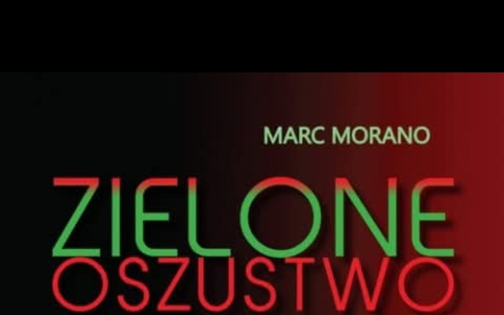 Okładka książki 'Zielone oszustwo', z wyraźnym tytułem.