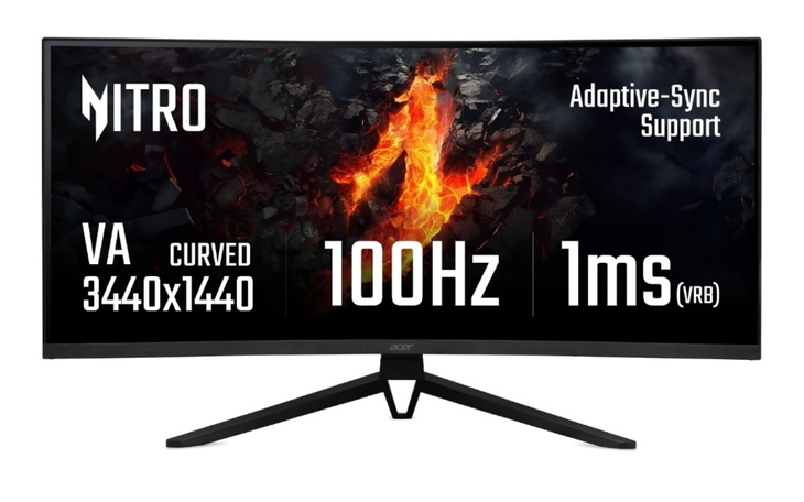 Monitor gamingowy z wysoką rozdzielczością.