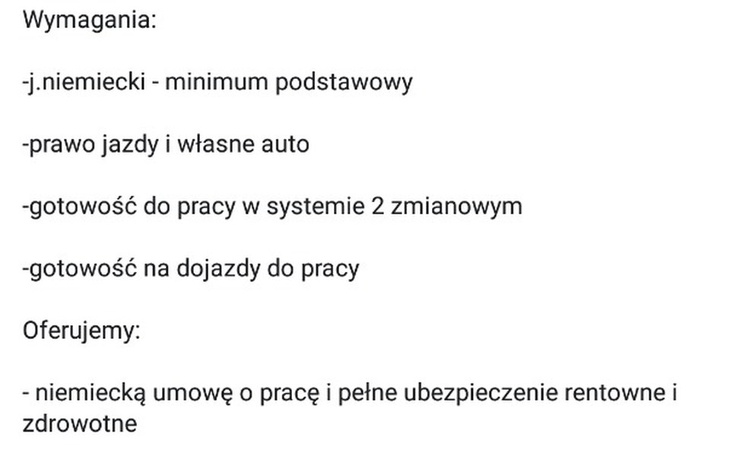 Zbiórka Praca w Niemczech-Samochod - zdjęcie główne